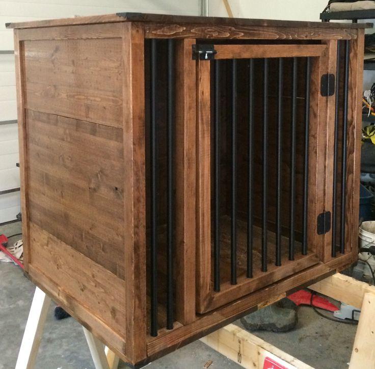 DIY Large Dog Crate
 107 best Dog Bed Kennel in Cabinet Ideas images on
