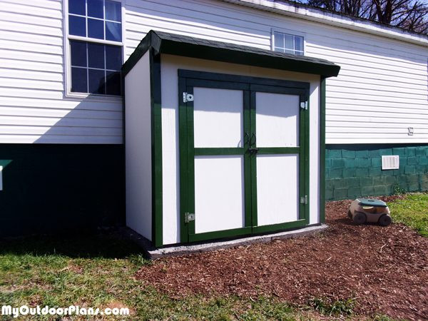 DIY Lean To Shed Plans
 DIY 4x8 Lean to Shed with Double Doors