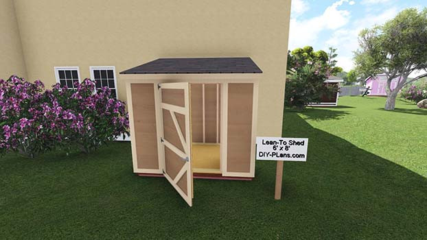 DIY Lean To Shed Plans
 6x8 Lean To Shed Plan