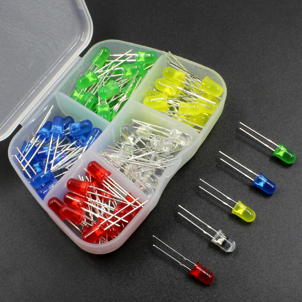 DIY Led Lamp Kit
 100pcs 5mm LED Light Assorted Kit Red Green Blue Yellow