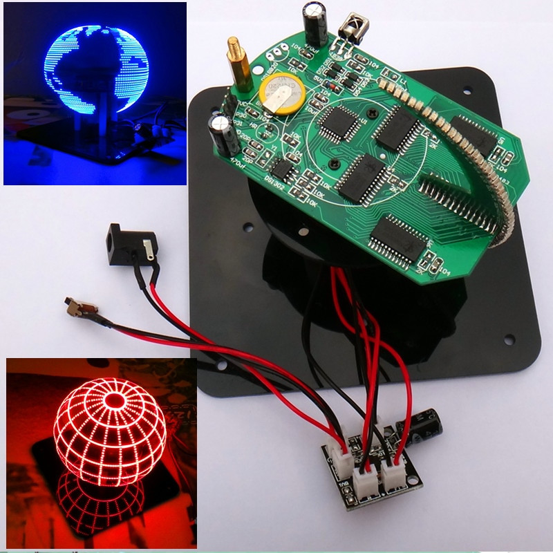 DIY Led Lamp Kit
 Spherical rotary LED kit 56 rotating clock scattered light