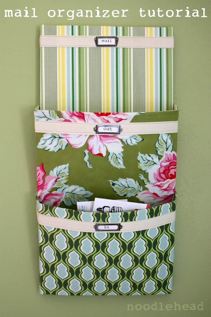 DIY Letter Organizer
 mail organizer tutorial Noodlehead