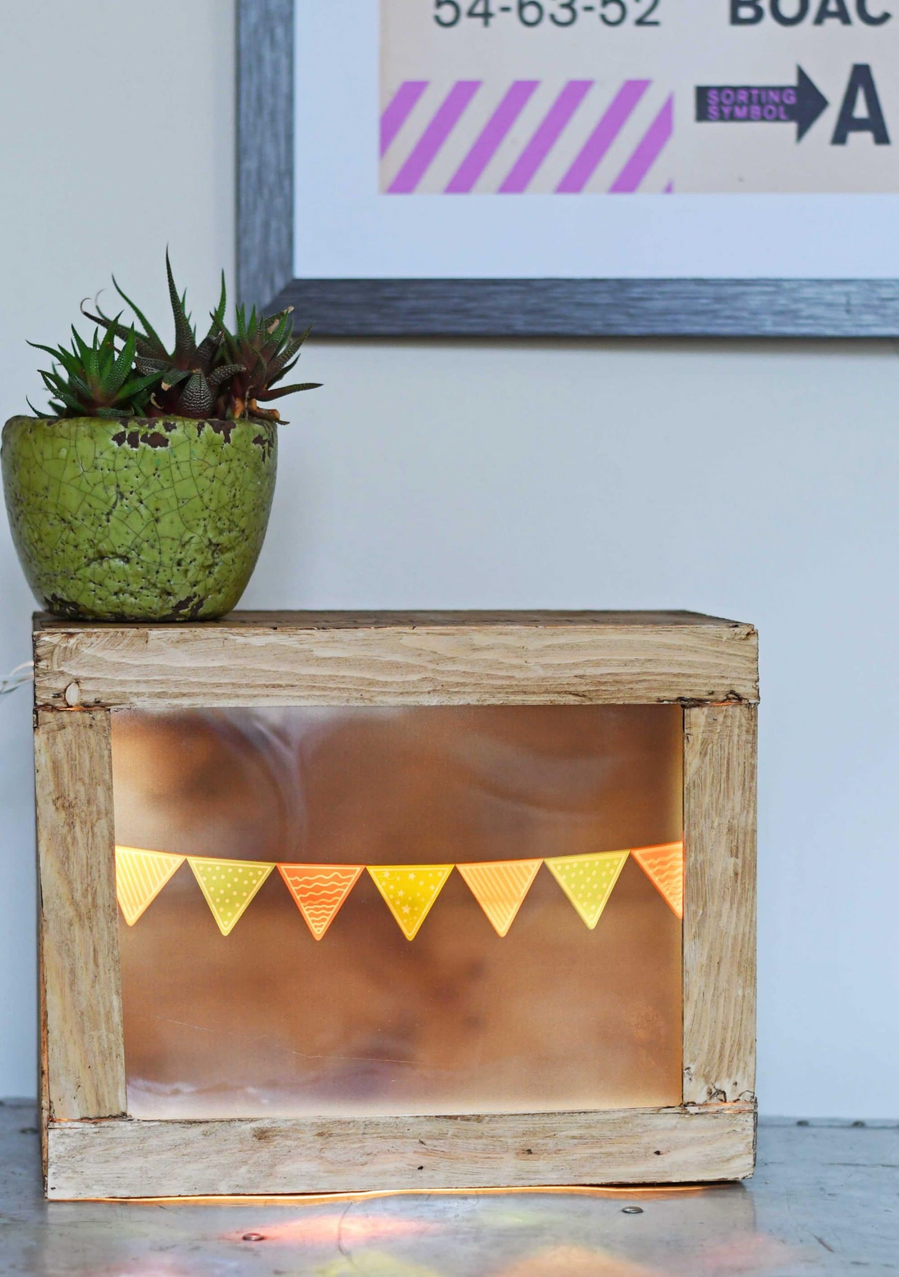 DIY Light Box Sign
 Simple And Fun To Make DIY Light Box Sign Pillar Box Blue