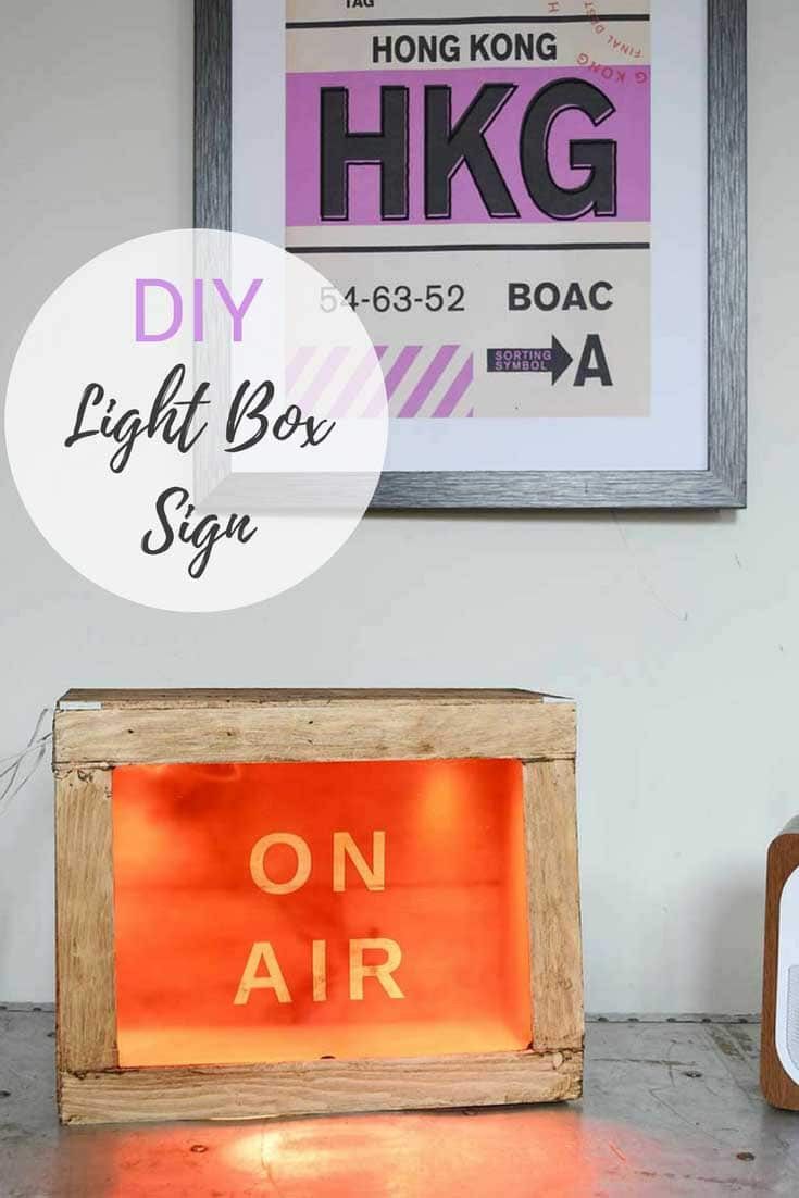 DIY Light Box Sign
 Simple And Fun To Make DIY Light Box Sign Pillar Box Blue