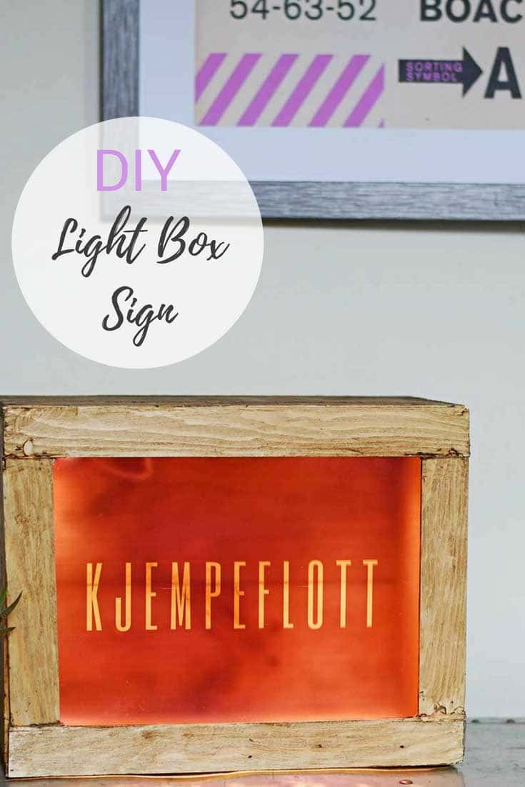 DIY Light Box Sign
 Simple And Fun To Make DIY Light Box Sign Pillar Box Blue