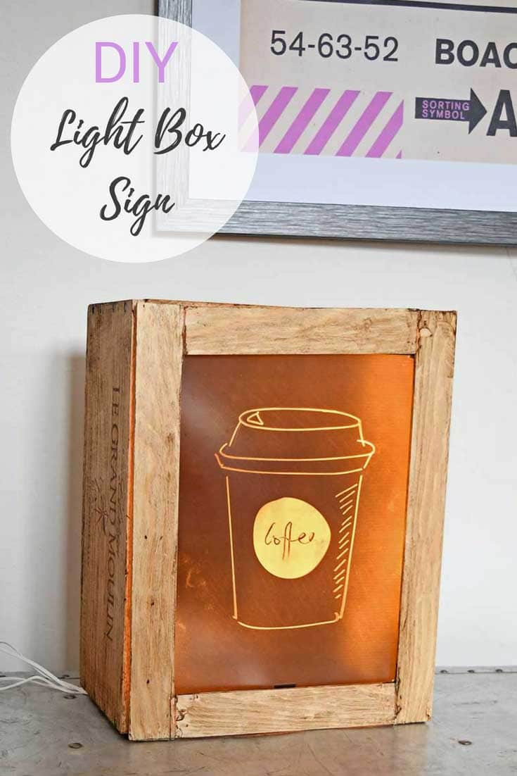 DIY Light Box Sign
 Simple And Fun To Make DIY Light Box Sign Pillar Box Blue