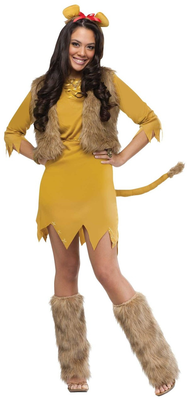 DIY Lion Costume For Adults
 CL785 La s Lion Cowardly Fairy Tale Costume Halloween