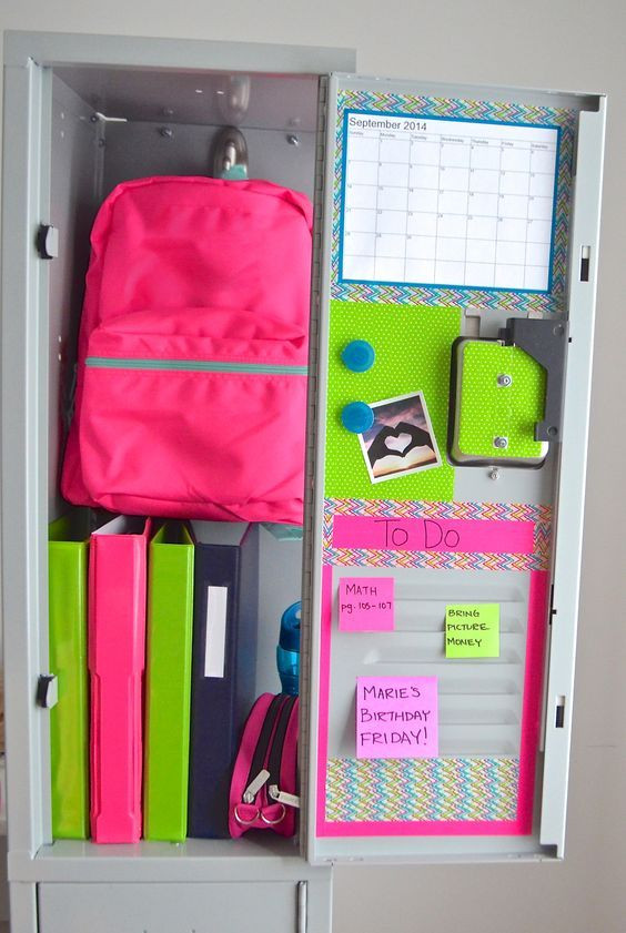 DIY Locker Organization Ideas
 15 DIY Locker Organization for School Girls
