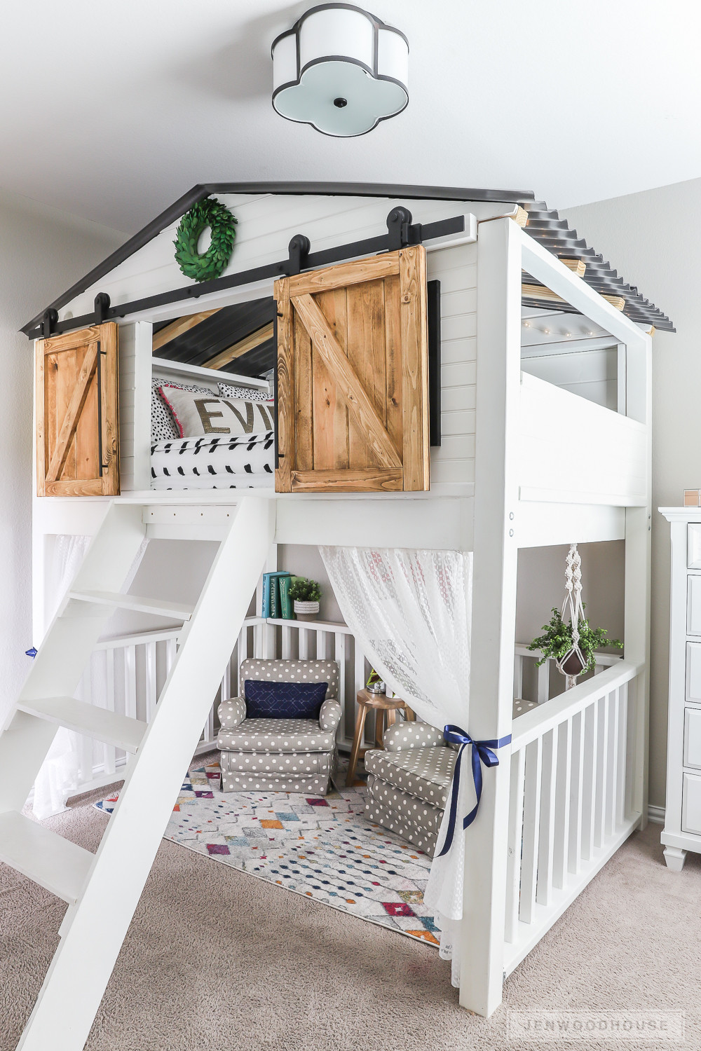 DIY Loft Beds For Kids
 How To Build A DIY Sliding Barn Door Loft Bed Full Size