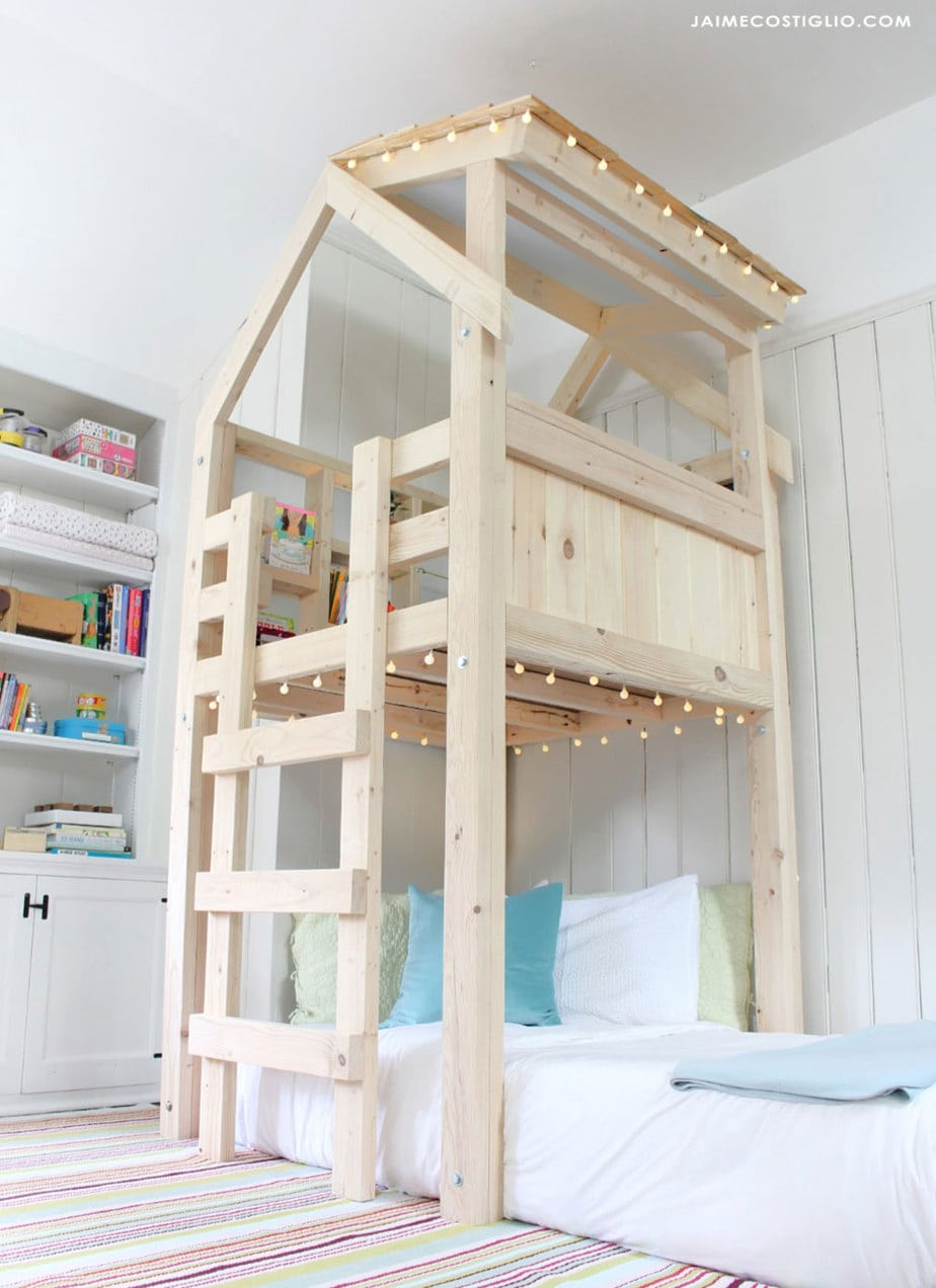 DIY Loft Beds For Kids
 DIY Over Bed Kids Loft Jaime Costiglio