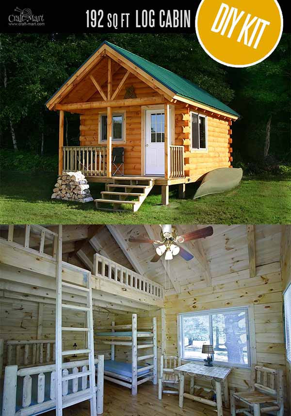 DIY Log Home Kits
 Tiny Log Cabin Kits Easy DIY Project Craft Mart