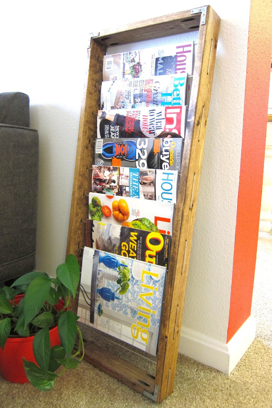 DIY Magazine Rack
 Inspired Whims DIY Magazine Rack