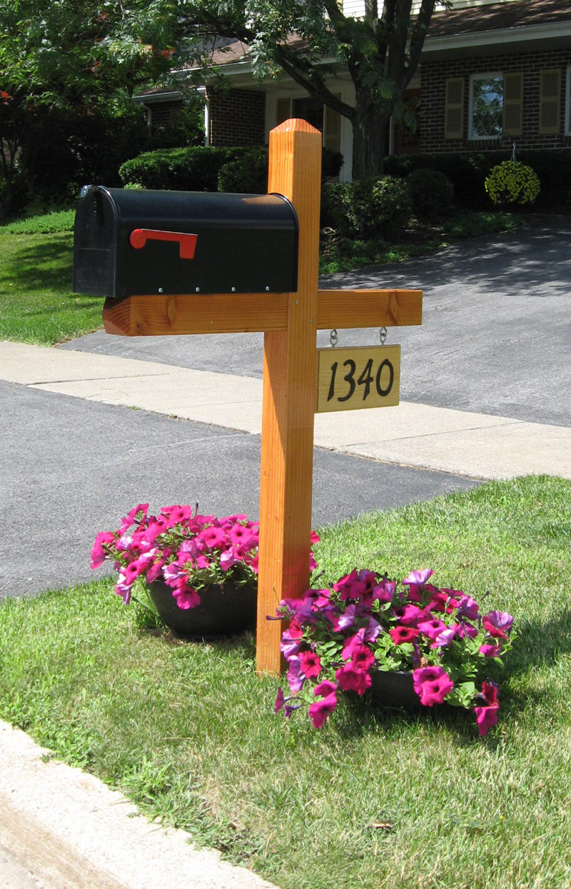 DIY Mailbox Post Ideas
 Woodwork Wood Mailbox Post Design PDF Plans