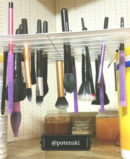 DIY Makeup Brush Drying Rack
 Makeup brush drying rack All I used was a cooling rack I