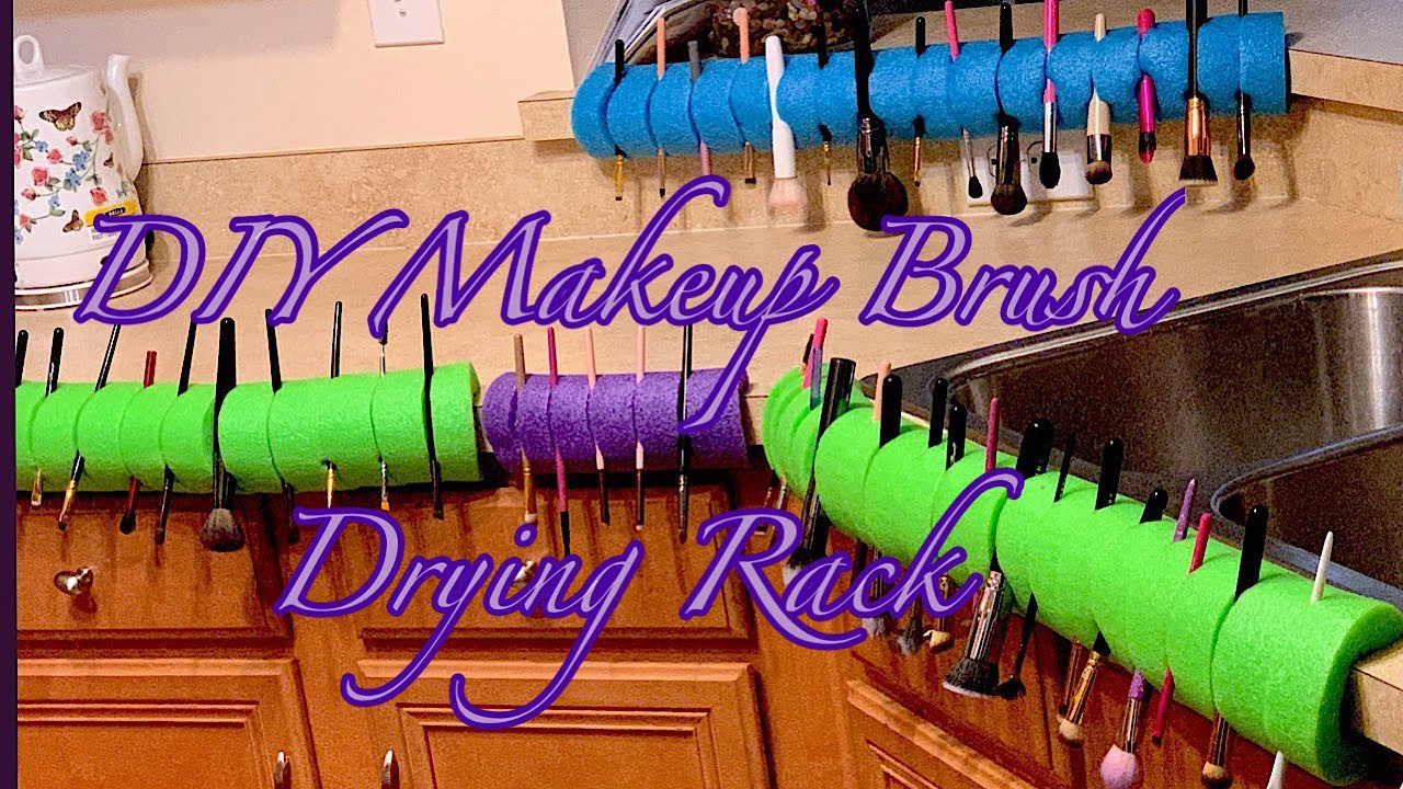 DIY Makeup Brush Drying Rack
 DIY Makeup Brush Drying Rack Using a Pool Noodle