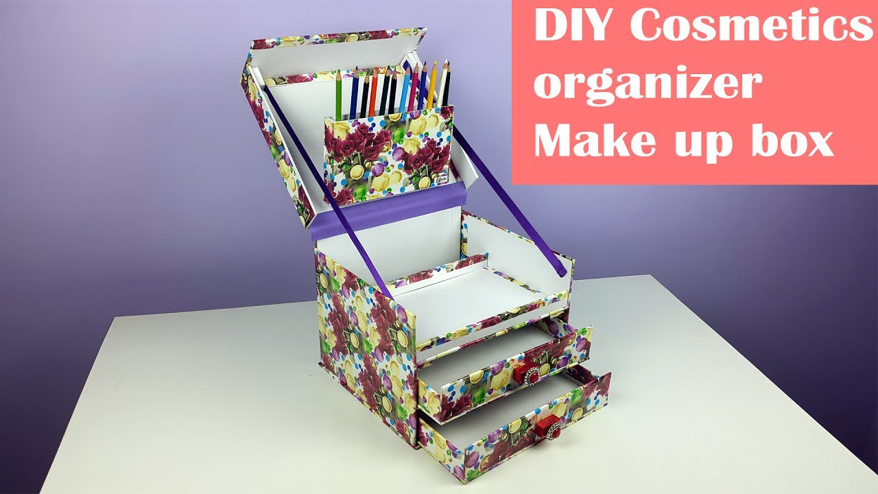DIY Makeup Organizer Cardboard
 DIY make up organizer jewelry box organizer using