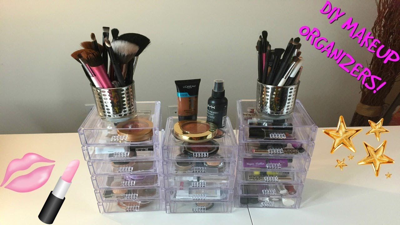 DIY Makeup Organizer Dollar Tree
 DOLLAR TREE DIY ACRYLIC DRAWER ORGANIZERS