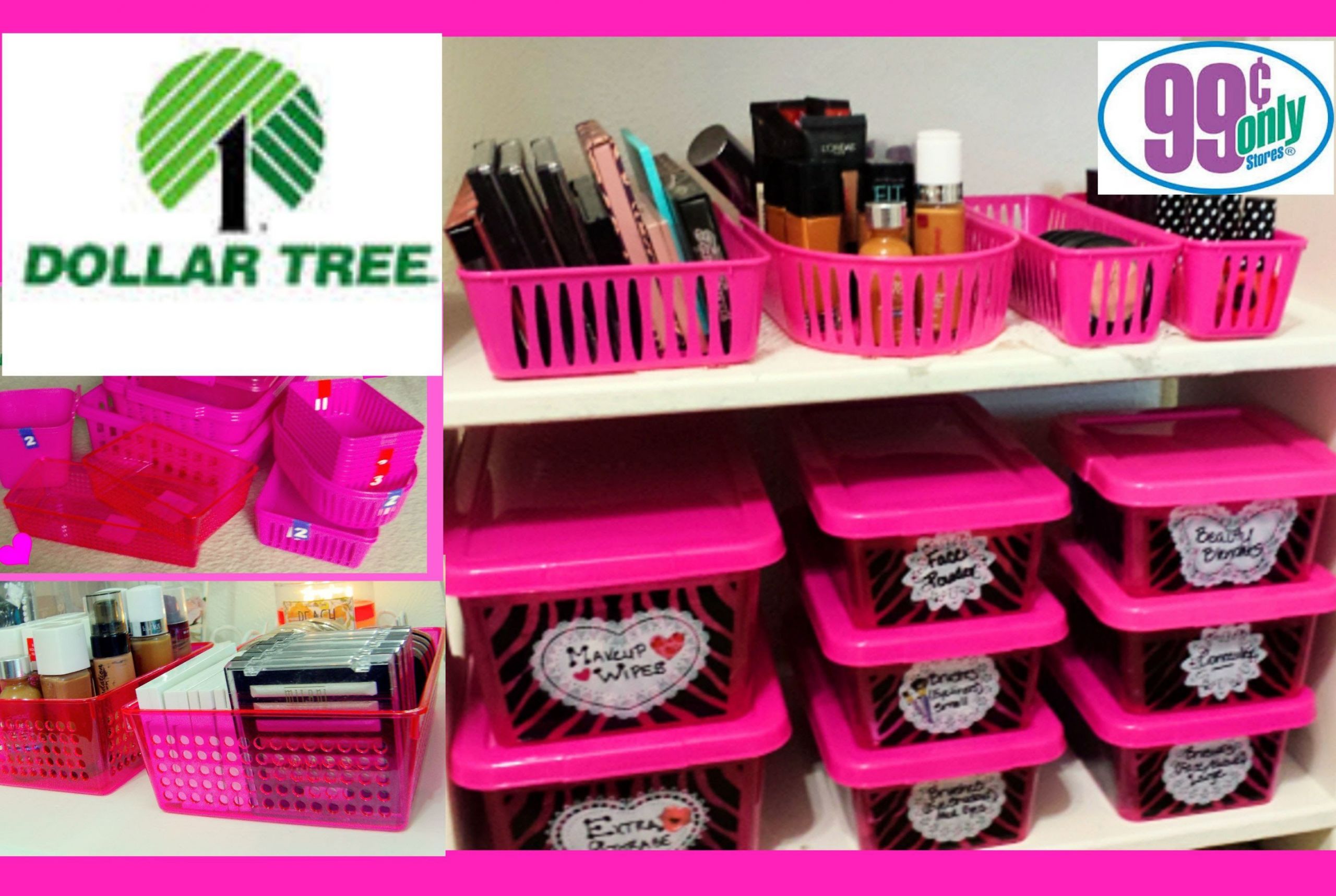 DIY Makeup Organizer Dollar Tree
 $1 Makeup Organization & Storage Ideas