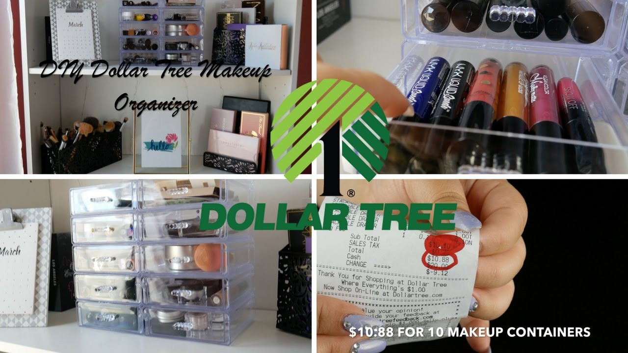 DIY Makeup Organizer Dollar Tree
 DOLLAR TREE DIY FAUX ACRYLIC Makeup Organizer