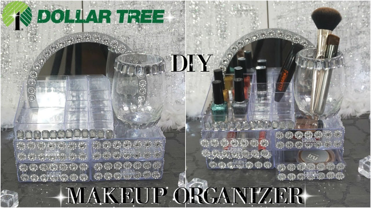 DIY Makeup Organizer Dollar Tree
 DOLLAR TREE DIY GLAM MIRROR MAKEUP ORGANIZER TUTORIAL