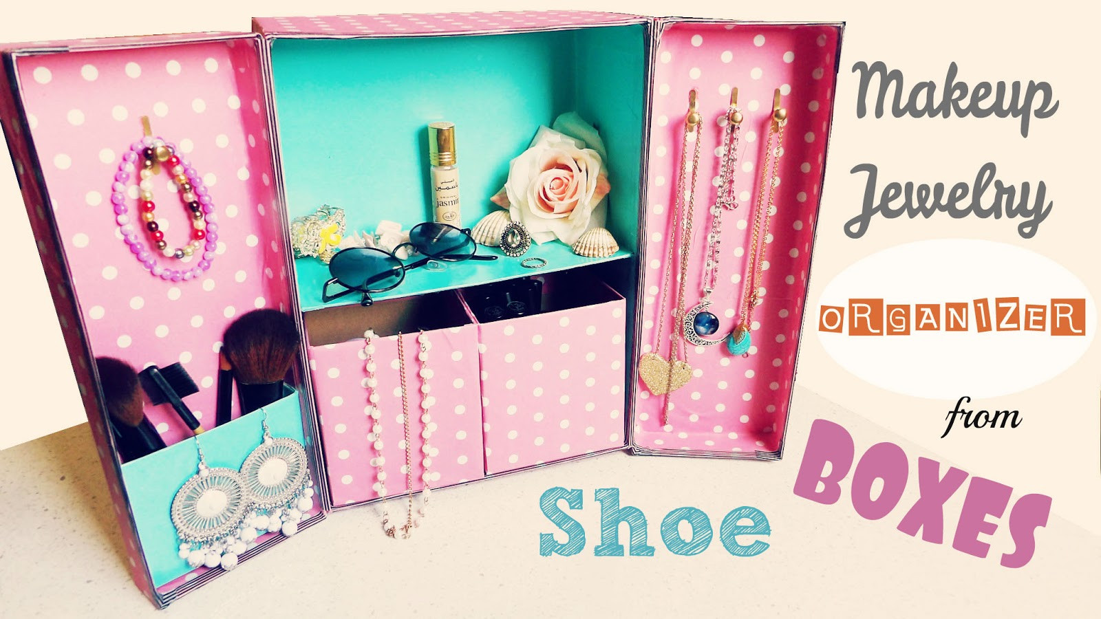 DIY Makeup Organizer Shoebox
 DIY Storage Ideas