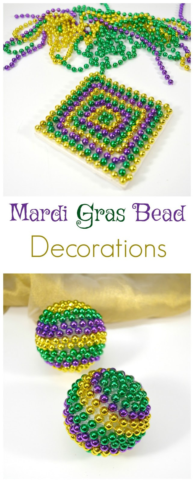 DIY Mardi Gras Decorations
 Life With 4 Boys DIY Mardi Gras Bead Decorations