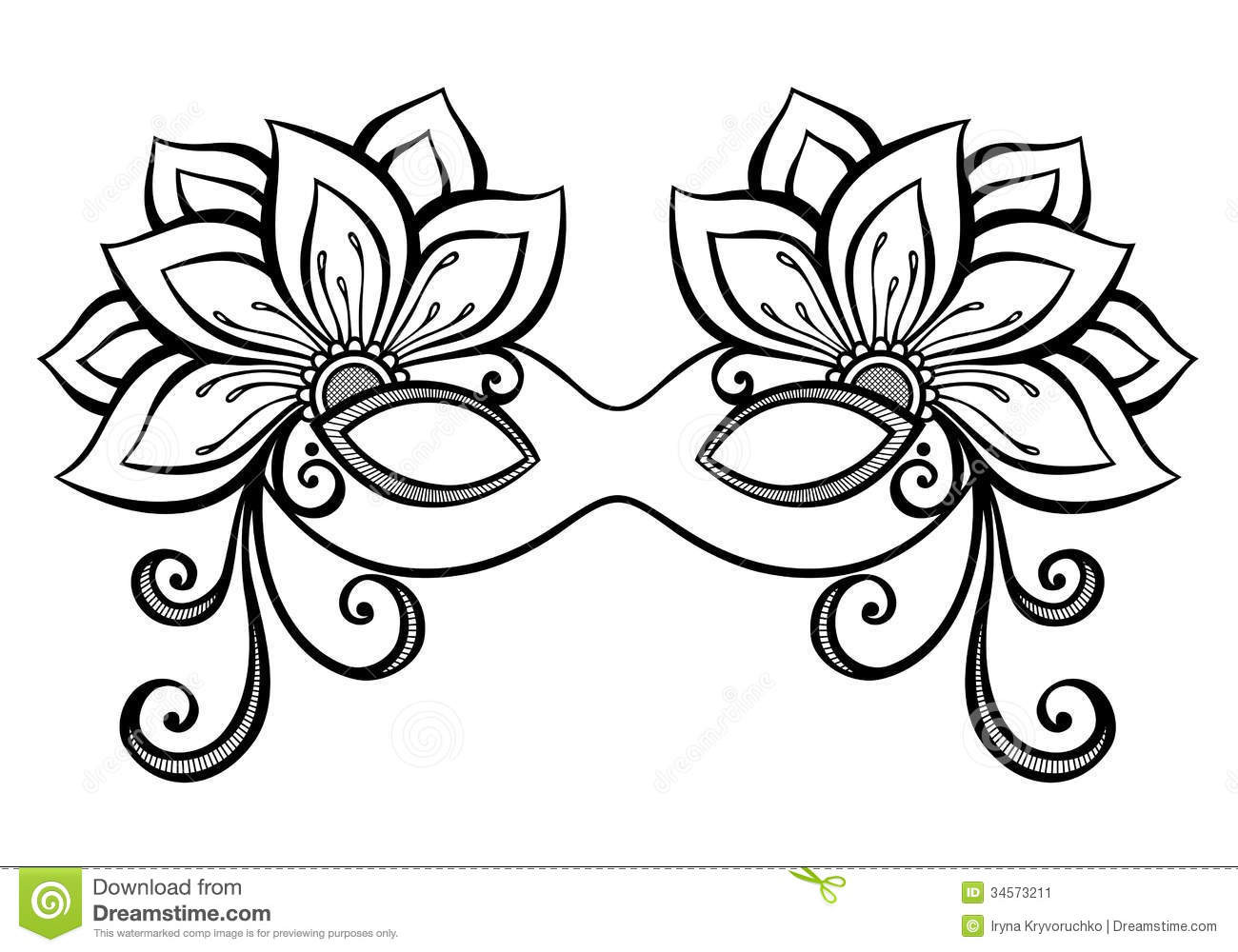 DIY Masquerade Mask Template
 Masquerade Mask stock vector Illustration of ornate