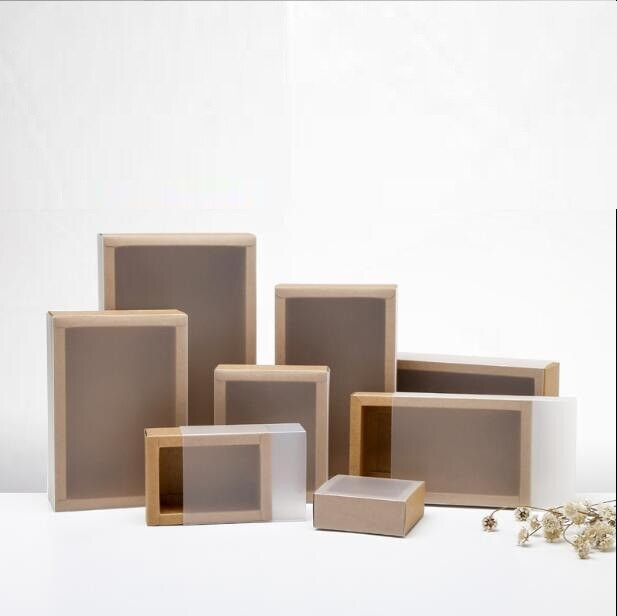 DIY Matte Box
 20pcs High Quality Brown Gift Boxes Kraft Paper Drawer Box