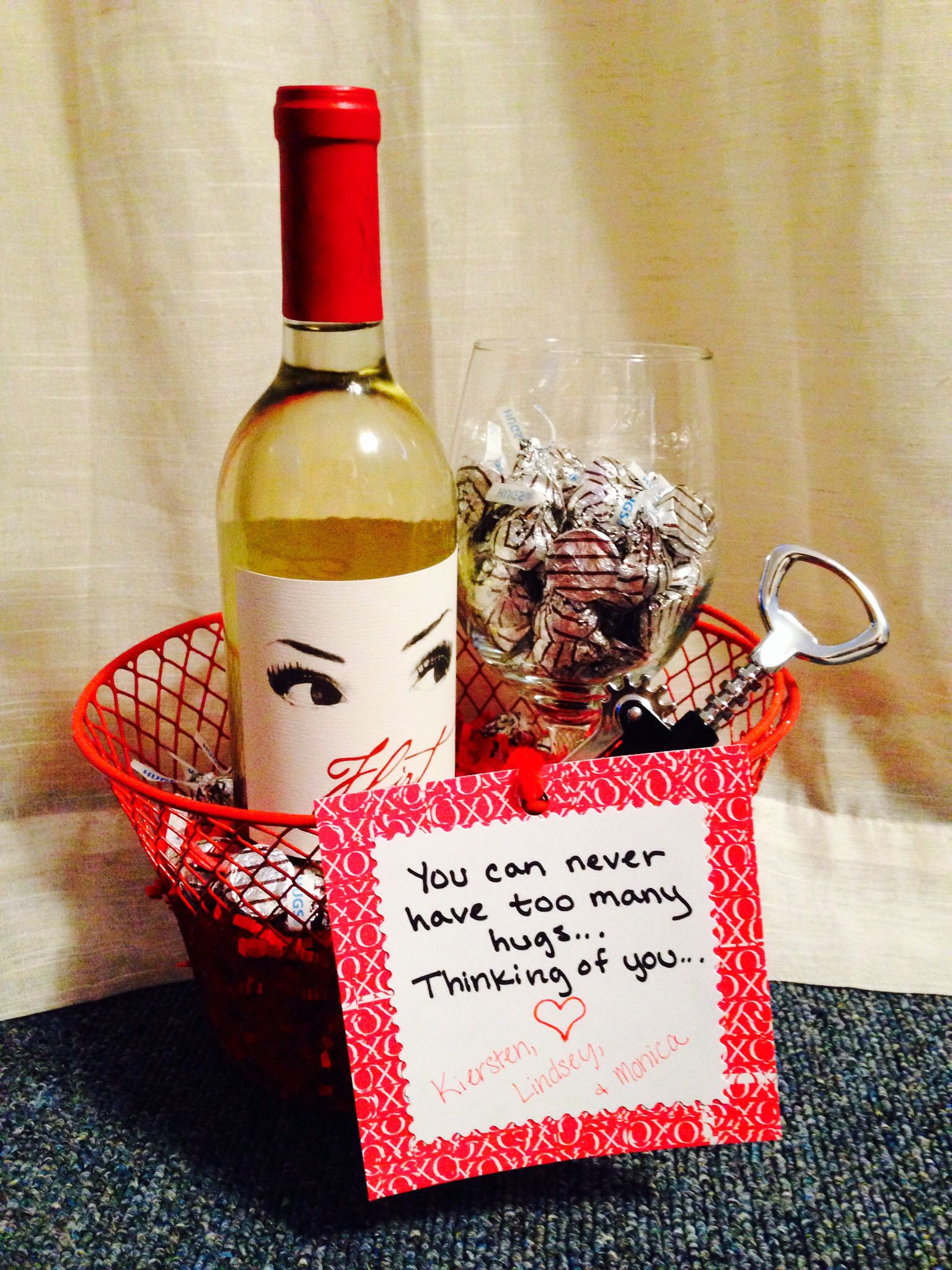 DIY Memorial Gift Ideas
 Sympathy t for a friend Wine Wine Glass Corkscrew