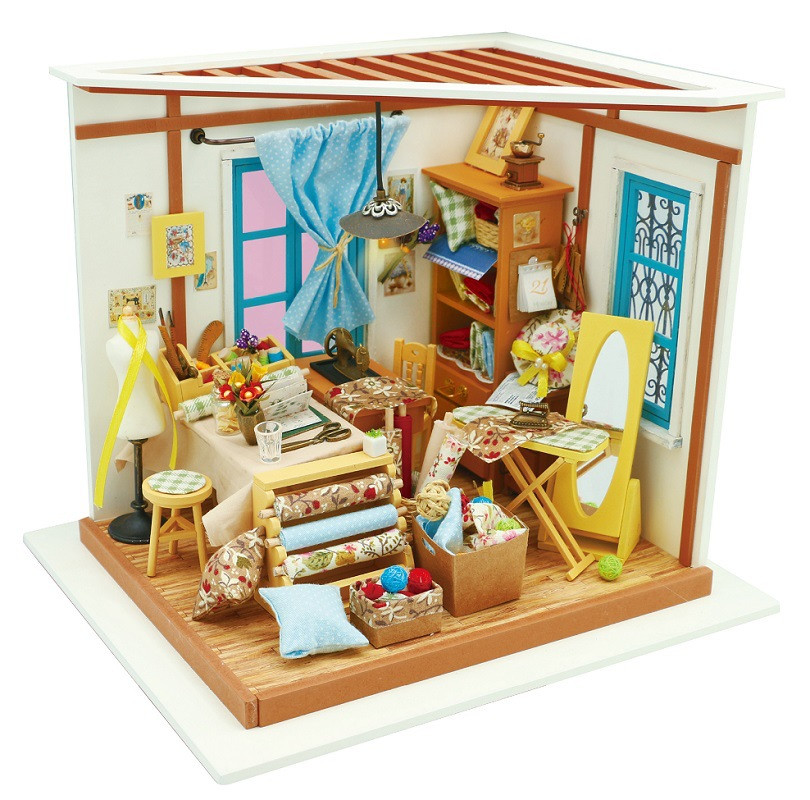 DIY Miniature Dollhouse Kit
 Robotime Tailor’s Shop DG101 DIY Dollhouse Kit Gift With