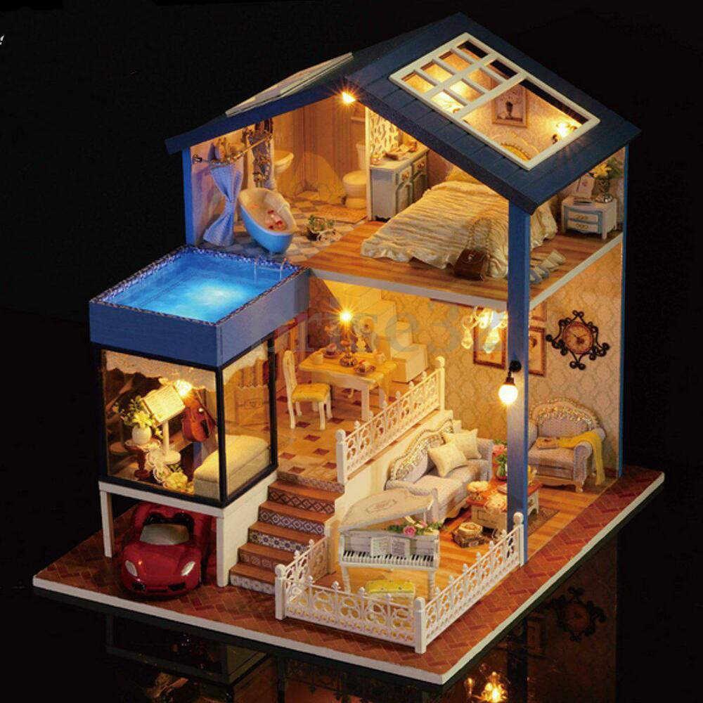 DIY Miniature Dollhouse Kit
 Seattle Cottage Dollhouse Miniature DIY Kit Dolls House
