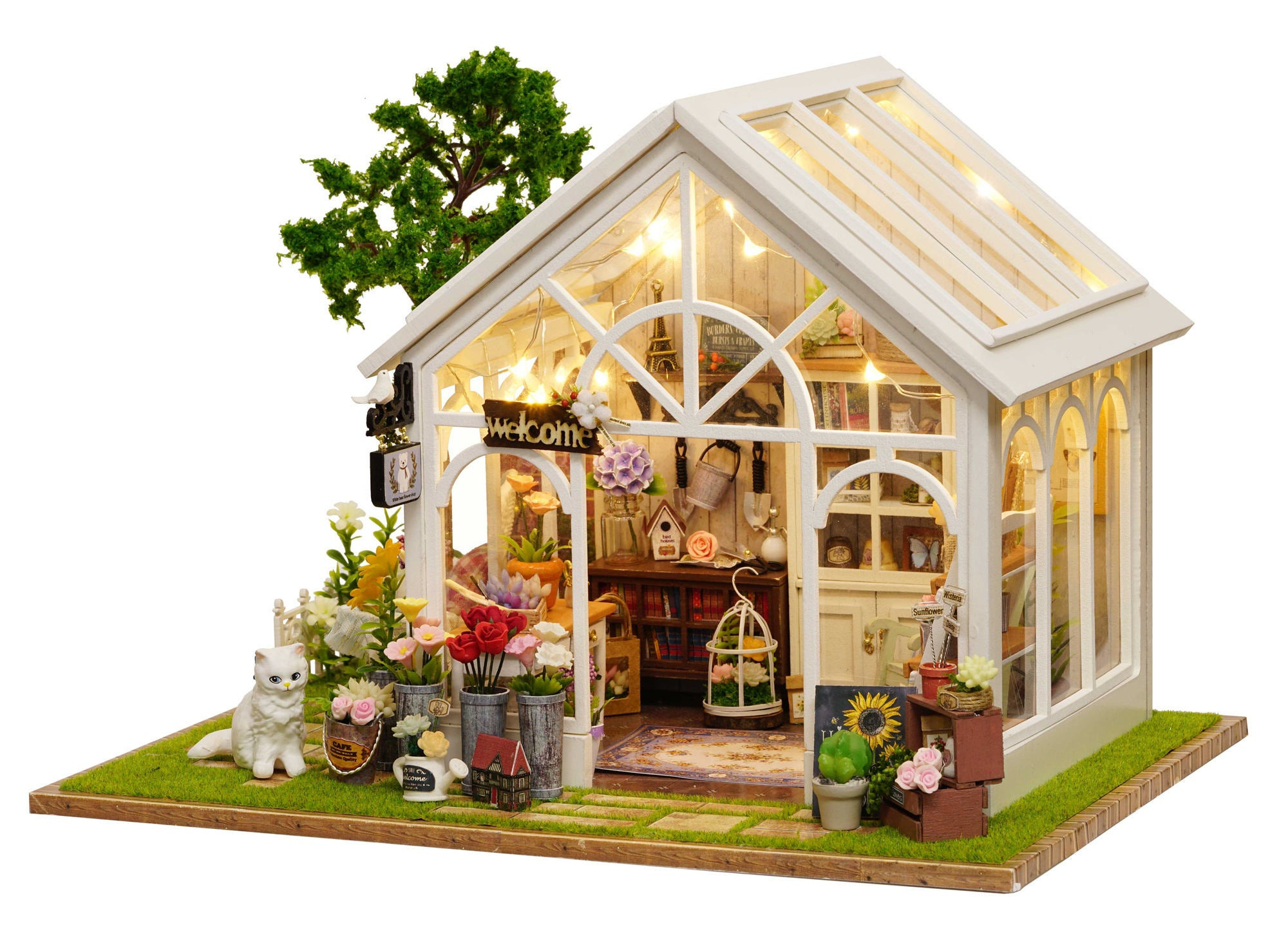 DIY Miniature Dollhouse Kit
 1 24 DIY Miniature Dollhouse Kit Sunshine Greenhouse Florist