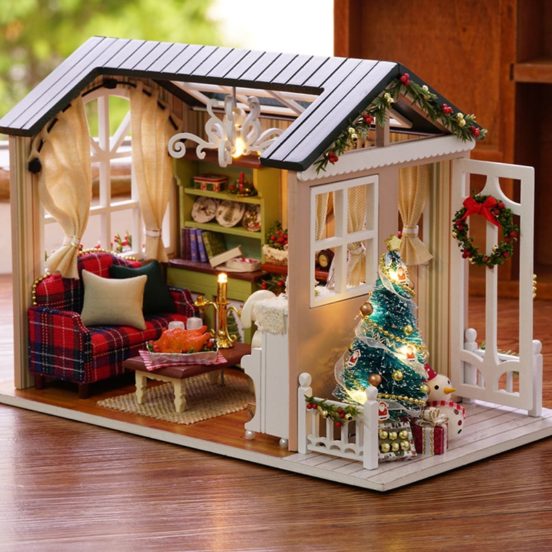 DIY Miniature Dollhouse Kits
 Diy Miniature Wooden Doll House Furniture Kits Toys