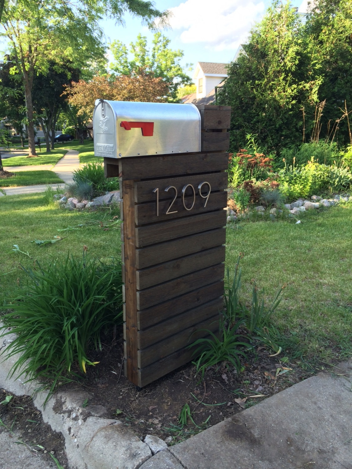 DIY Modern Mailbox
 Modern Mailbox Dark Walnut