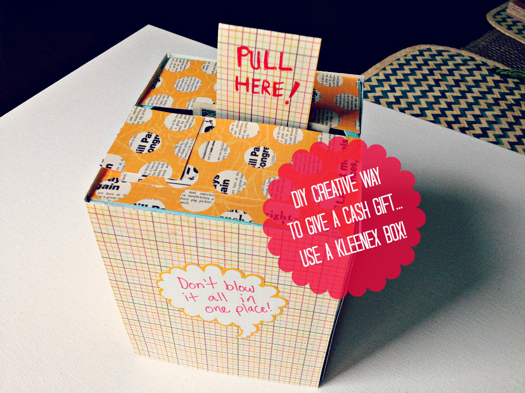 DIY Mom Birthday Gift
 DIY Creative Way To Give A Cash Gift Using A Kleenex Box