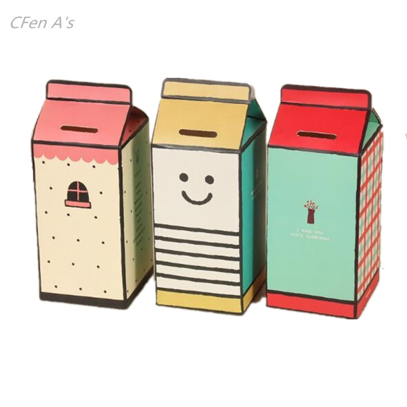 DIY Money Boxes
 CFen A s DIY piggy bank money box milk box shape paper