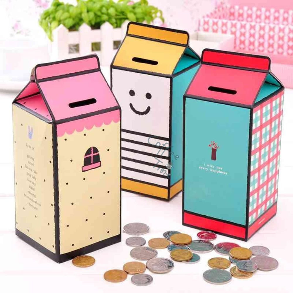 DIY Money Boxes
 1 x Cute Diy Paper Piggy Bank Money Box Coin Storage Box