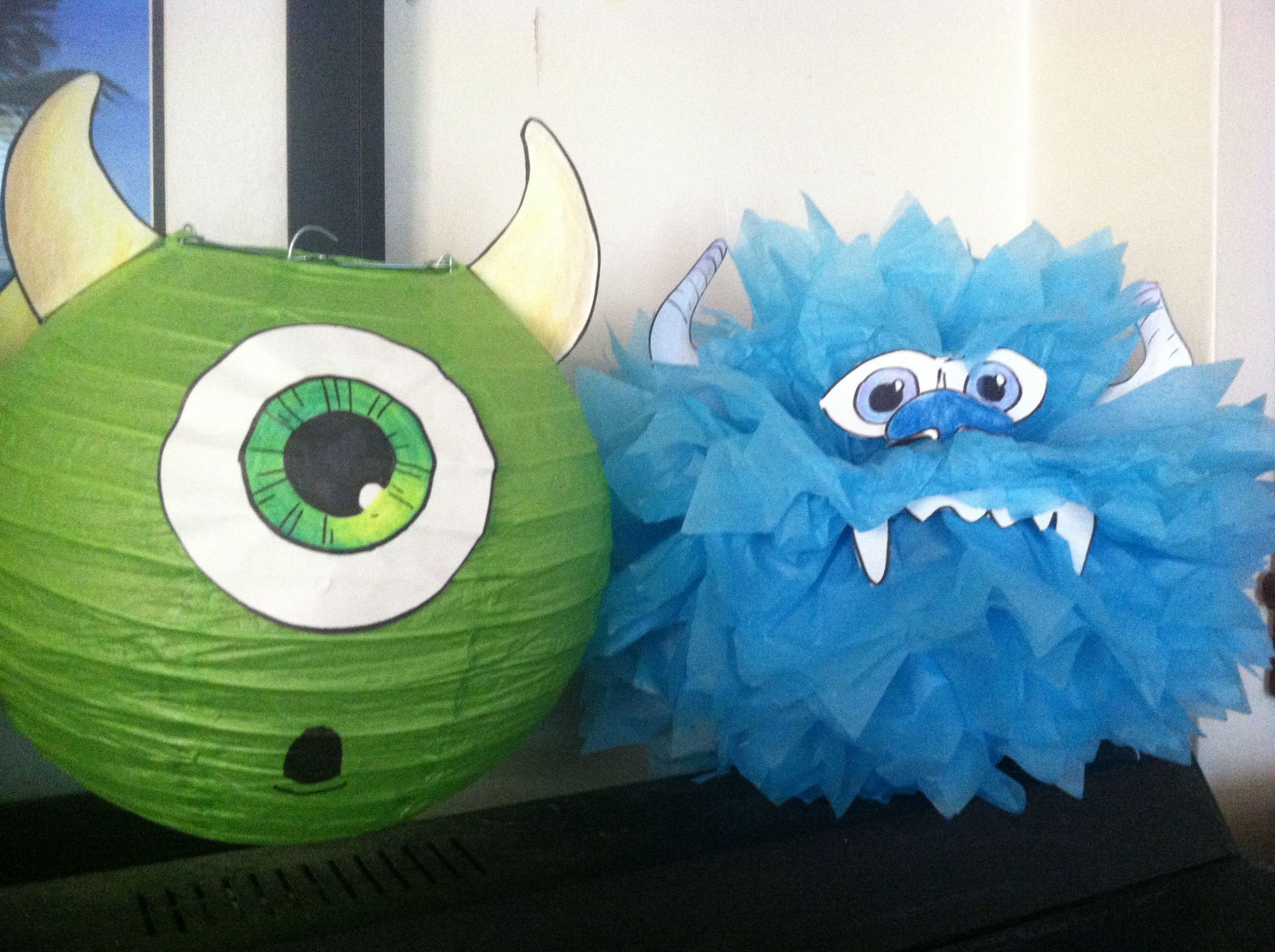 DIY Monster Party Decorations
 DIY monsters inc decorations Baby kids