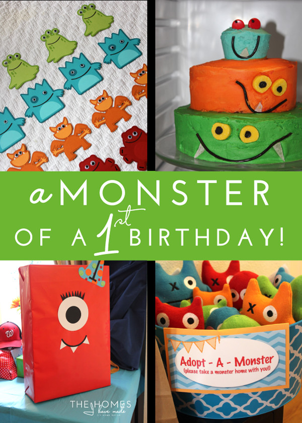 DIY Monster Party Decorations
 A Monster of a First Birthday Party