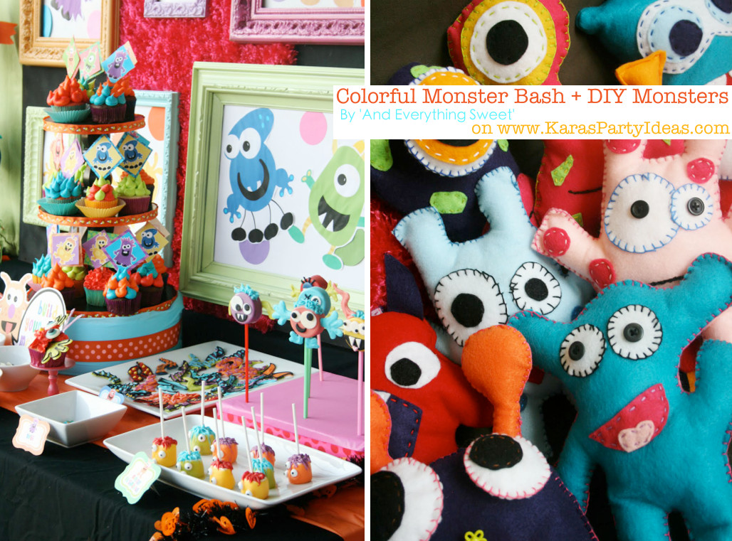 DIY Monster Party Decorations
 Kara s Party Ideas Colorful Monster Bash Party