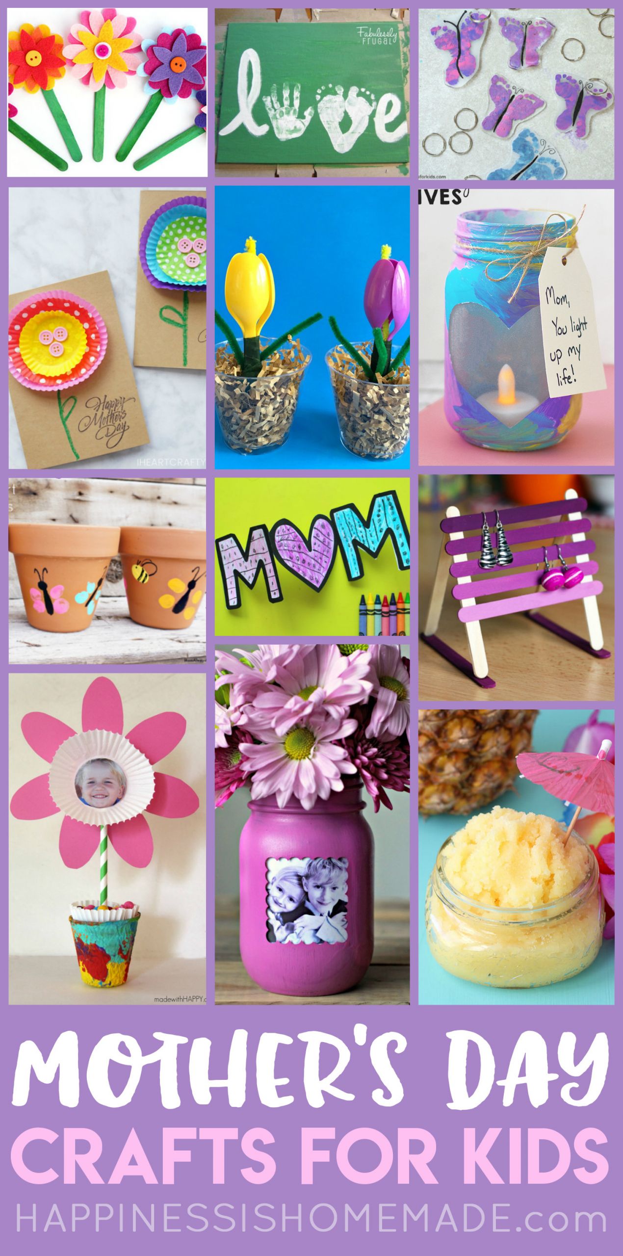 DIY Mothers Day Gifts From Kids
 Easy Mother s Day Crafts for Kids Happiness is Homemade