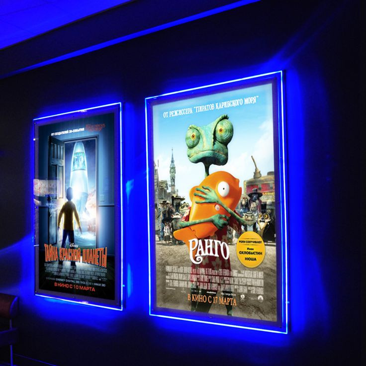 DIY Movie Poster Light Box
 Ultra Thin Acrylic Frameless LED Illuminated Movie Poster