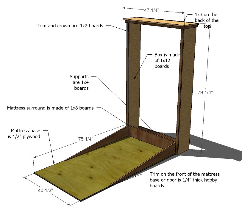 DIY Murphy Bed Plans Free
 Ana White