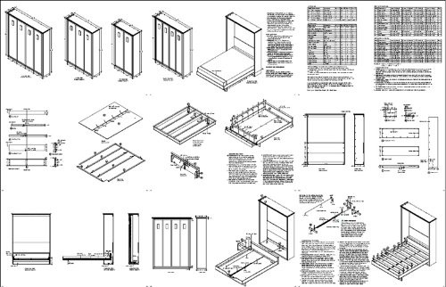 DIY Murphy Bed Plans Free
 Low Cost DIY Murphy Wall Bed Frame Woodworking Plans King