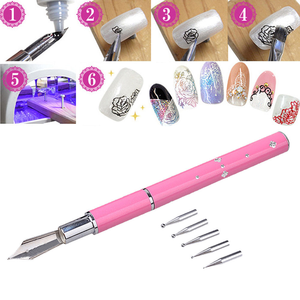 Diy Nail Art Tools
 1PCS Gel Design Painting Pen Nail Art Brush Set for Salon