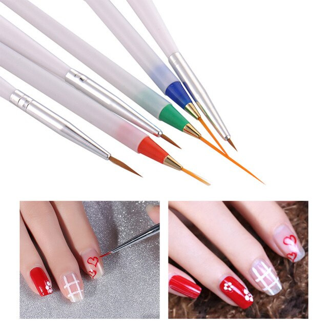 Diy Nail Art Tools
 6Pcs Pack DIY Nail Art Pencil Nail Beauty Paint Brushes