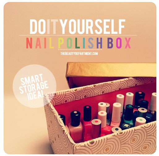 DIY Nail Polish Rack Shoe Box
 DIY Nail Polishes Storage Rack Ideas