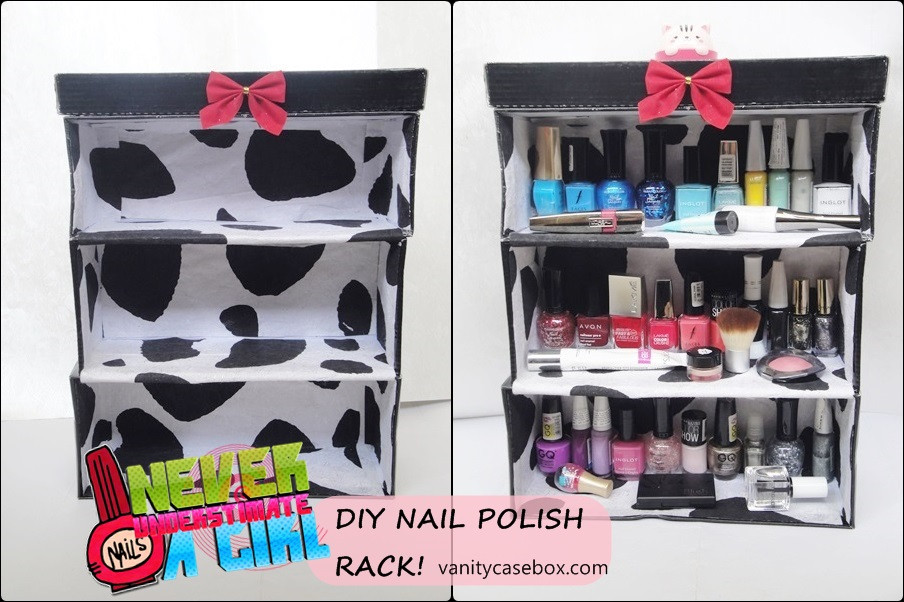 DIY Nail Polish Rack Shoe Box
 DIY Nail Polish Rack – VanityCaseBox