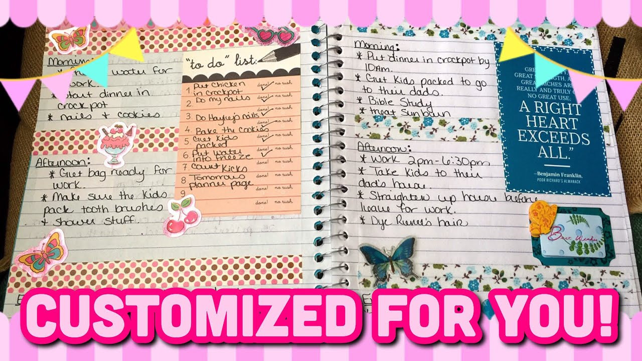 DIY Notebook Planner
 DIY Notebook into a Planner Idea Customize your planner