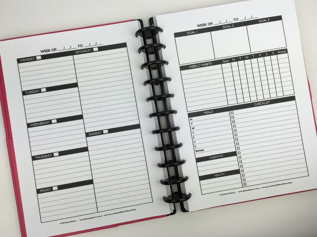 DIY Notebook Planner
 The Create your own planner kit 108 printable pages to
